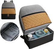 Borsa per bambino - grande borsa per bambino con borse multifunzionali e cuscino per il cambio - cinture per passeggino - grigio