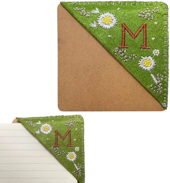 Marcatori per libri in cartone rigido - verde - 9,5 x 9,5 x 0,2 cm