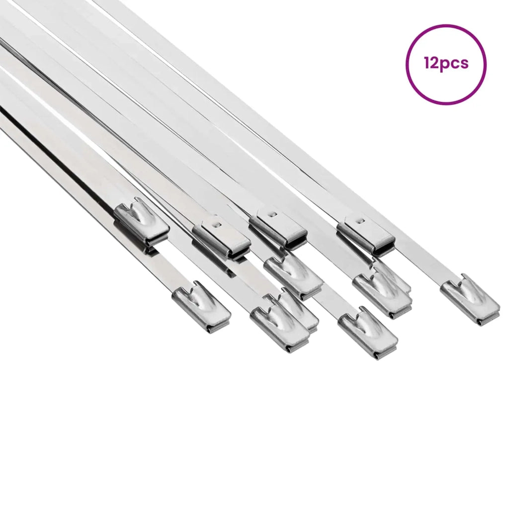 Fascetta per Cavi 12 pz 4,6 x 200 mm Argento 42029272