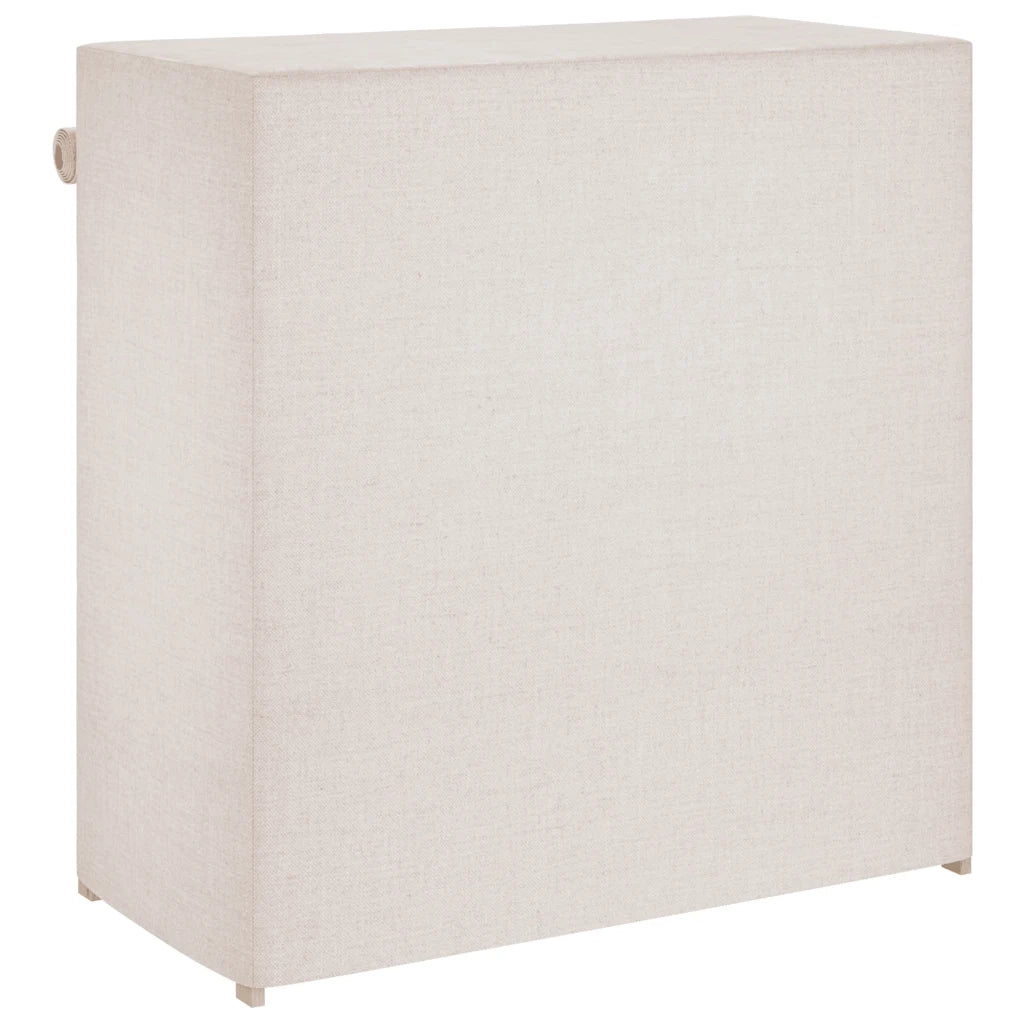 Scarpiera con Rivestimento Bianca 79x40x80 cm in Tessuto 248194