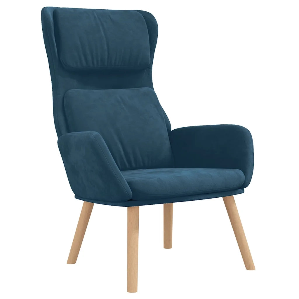 Poltrona Relax | Sedia Relax Blu in Velluto