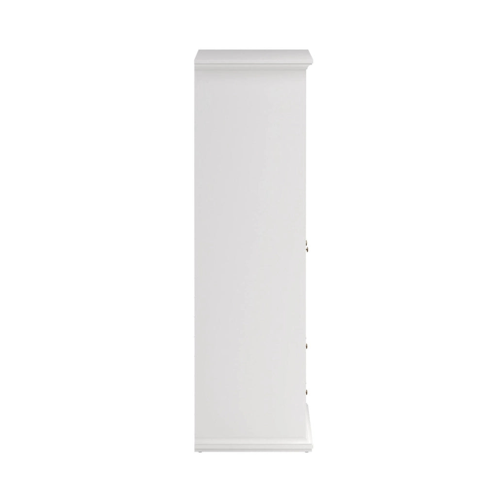 Guardaroba grande Amarena, Mobile camera da letto, Cabina armadio portabiti, Armadio appendiabiti, 181x61 h201 cm, Bianco