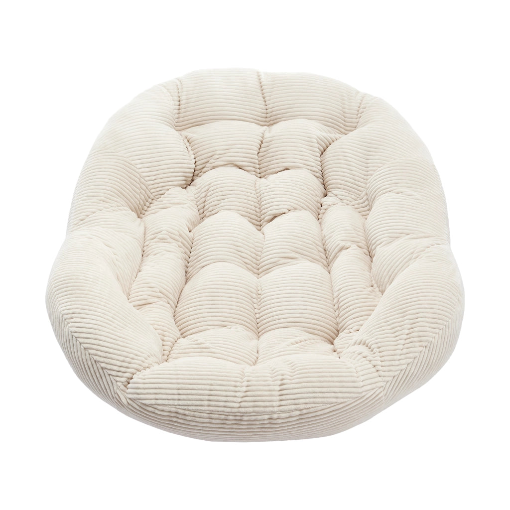 SEDIA A DONDOLO Oversize 78x106x90 cm Rattan sintetico e acciaio Bianco