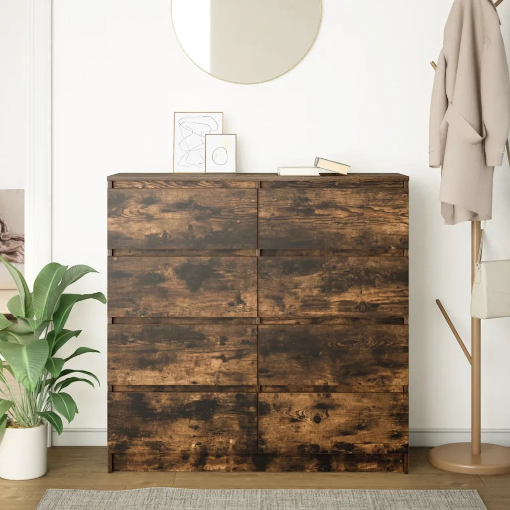 Credenza Rovere Fumo 100x35x99 cm in Legno Multistrato 3328493