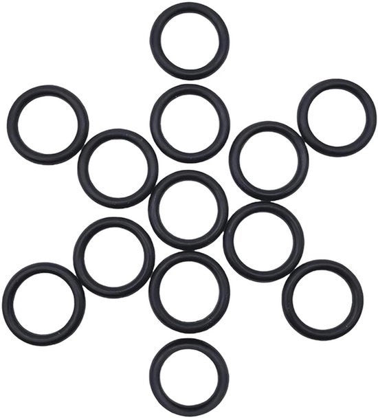 Pacco di O-ring in gomma nitrile - Anello di sigillatura rotondo - Anelli di sigillatura - Ø27 mm esterno Ø25 mm interno - 1 mm Spessore - Nero - 50 pezzi