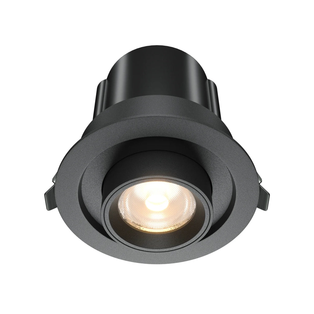 Maytoni Lampada da Incasso Hidden 1 luce LED integrato nero alluminio