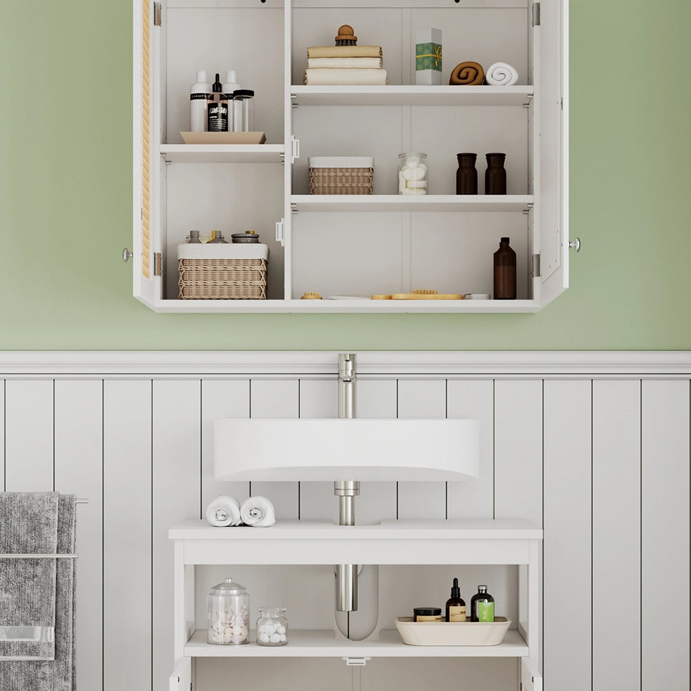 Vicco Set di mobili da bagno Bianco 2 parti