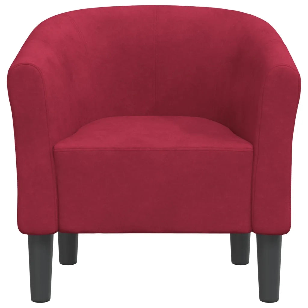 Poltrona | Sedia Relax Cabriolet Rosso Vino in Velluto
