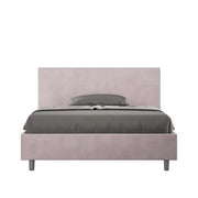 Letto matrimoniale francese senza rete imbottito 140x210 microfibra glicine Adele