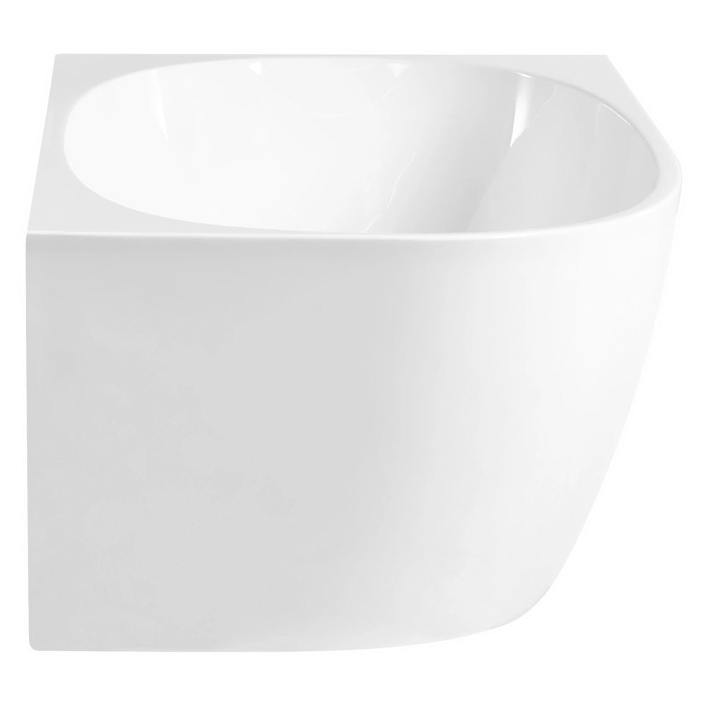 Vasca da bagno angolare sinistra 170 x 80 cm Finitura acrilica bianco lucido stile moderno