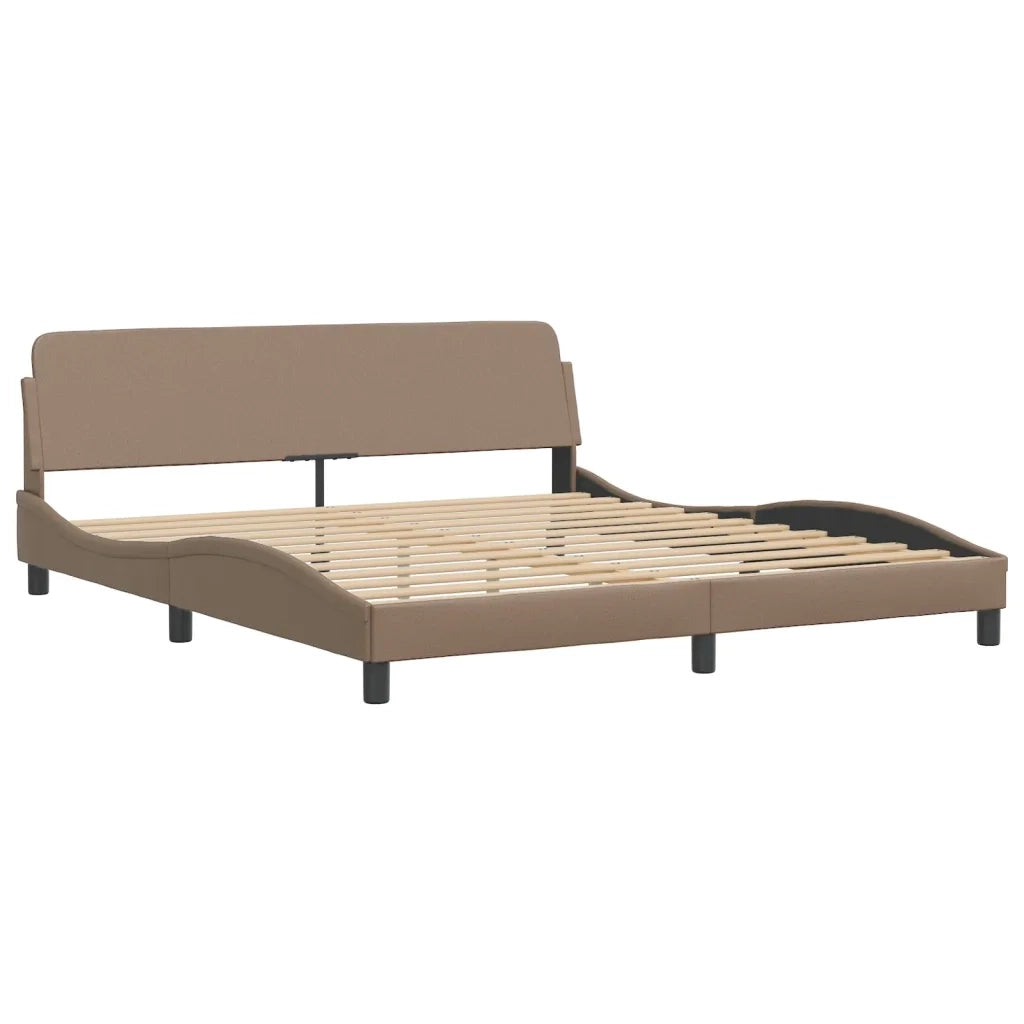 Letto con Materasso Zadar Cappuccino 180x200cm Similpelle 3208884
