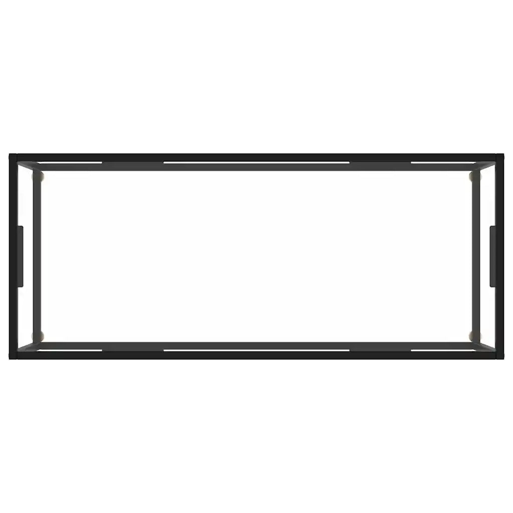 Tavolino da Salotto Nero con Vetro Temperato 120x60x35 cm 322883