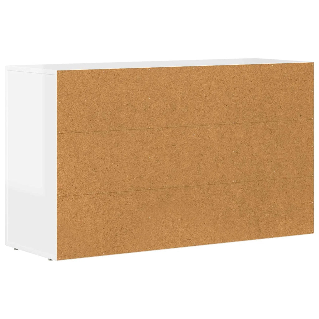Credenza-Buffet-Armadio da cucina Bianco Lucido 100 x 35 x 59 cm Legno multistrato