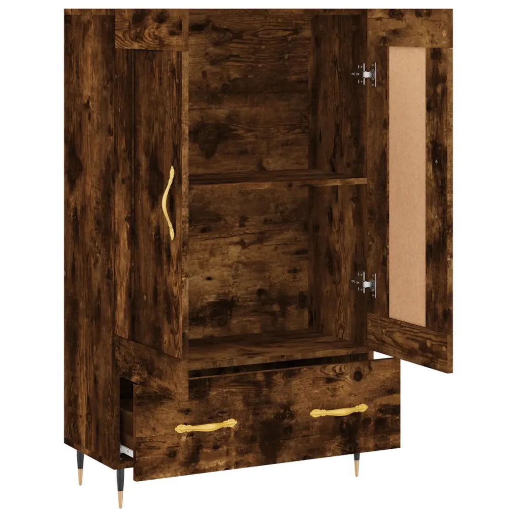 Credenza-Buffet-Armadio da cucina Rovere Fumo 69,5x31x115 cm in Legno Multistrato 368071
