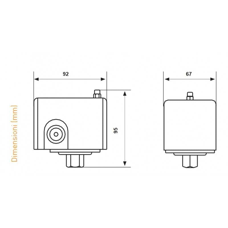 Pressostato per il Comando Diretto di Motori Monofase, BIFASE  230 V   1,5÷4,5 bar Fantini