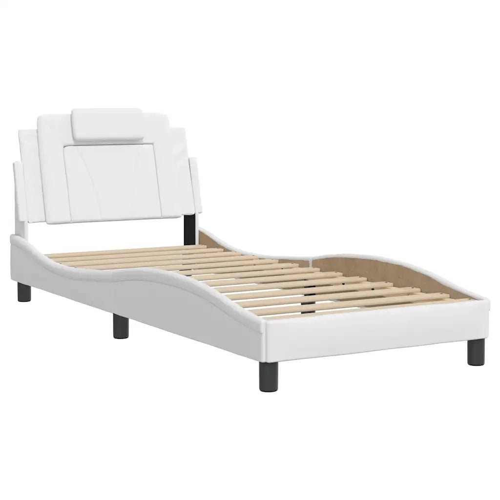 Giroletto Viana senza Materasso Bianco 80x200 cm in Similpelle