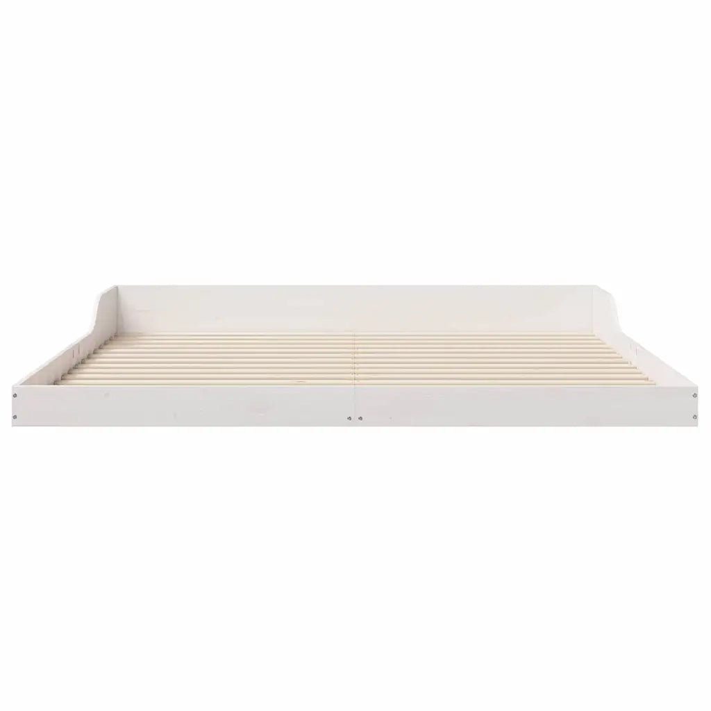Struttura del letto Bianco 200 x 210 cm Pino massello 873362