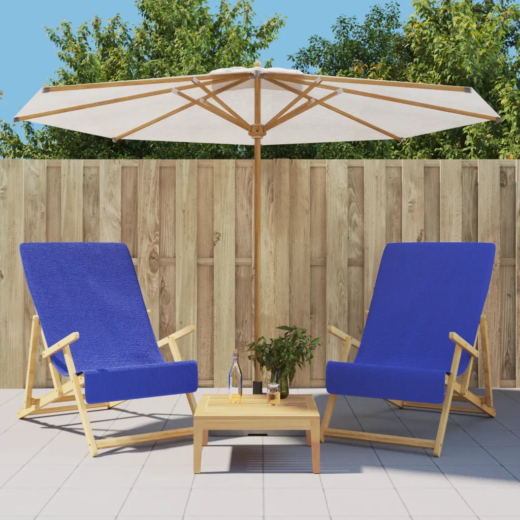 Asciugamani da Spiaggia 2 pz Blu Reale 60x135 cm Tessuto 400 GSM CFW6212987