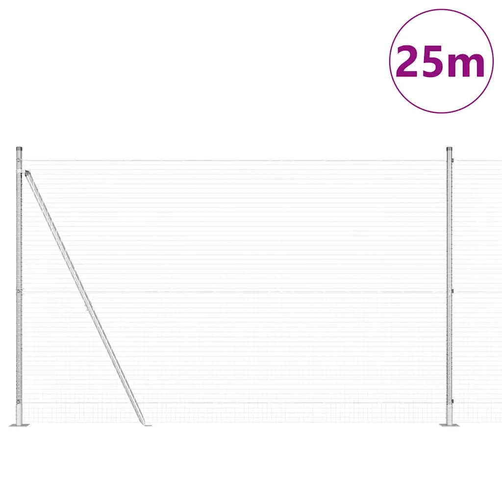 Palo della recinzione Argento 25 x 1,5 m (25 x 25 mm rete)