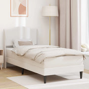 Struttura del letto con testiera-Giroletto Bianco 80 x 200 cm Similpelle 869858