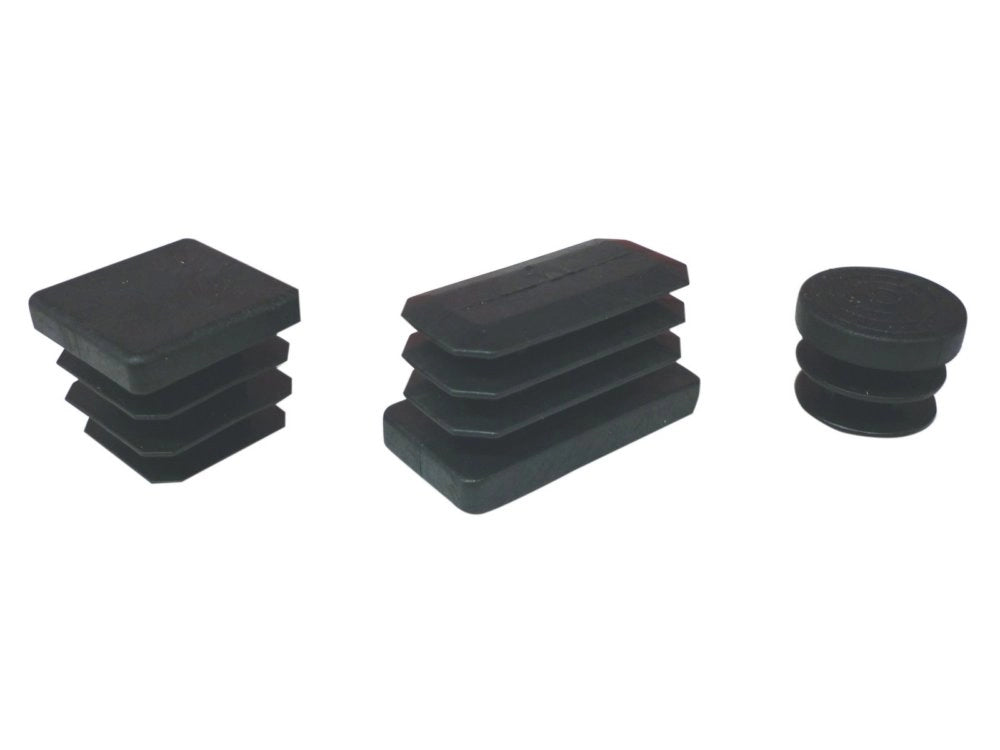 100pz puntali alettati quadrati plastica nera mm.35x35 cod:ferx.26869