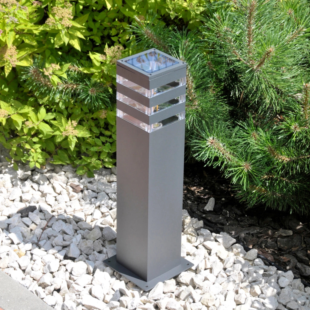 Lampada da esterno a stelo grafite 44cm E27 TEKSAS Polux