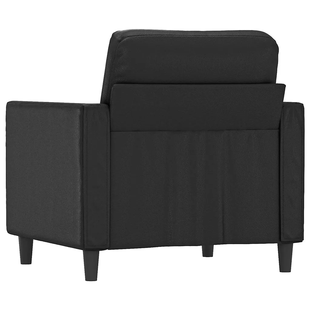 Divano Sedia-Poltrona Nera 60 cm in Similpelle 928009