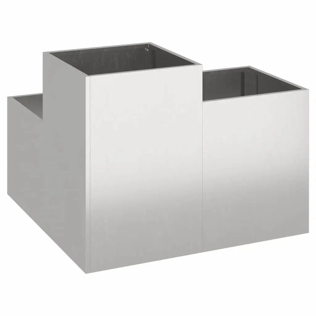 Vaso da giardino Argento 80 x 80 x 60 cm Acciaio inossidabile 865859