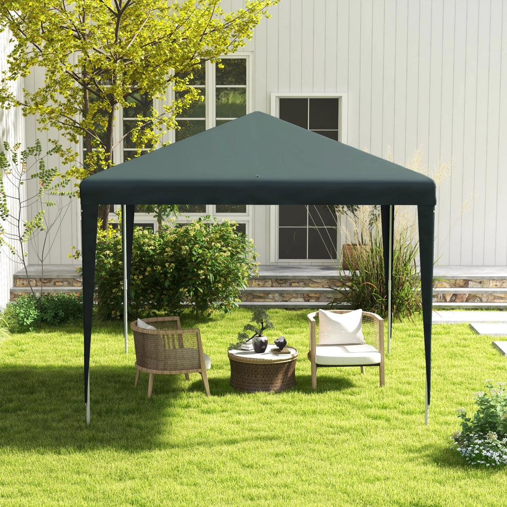 Gazebo da Giardino ¨C Minimal ¨C Verde Scuro Acciaio 270x270 cm