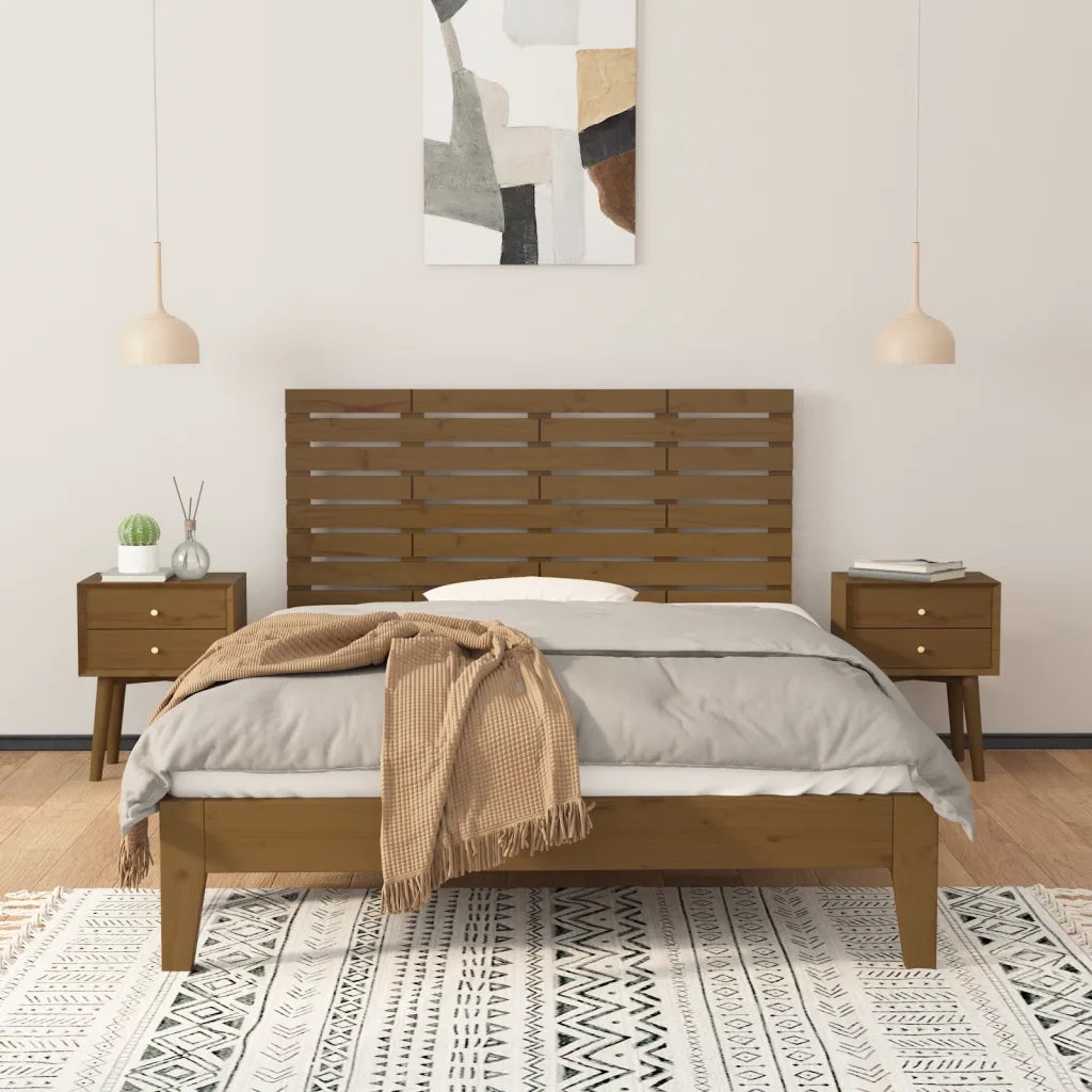 Testiera | Testata da Parete Ambra 146x3x63 cm in Legno Massello di Pino