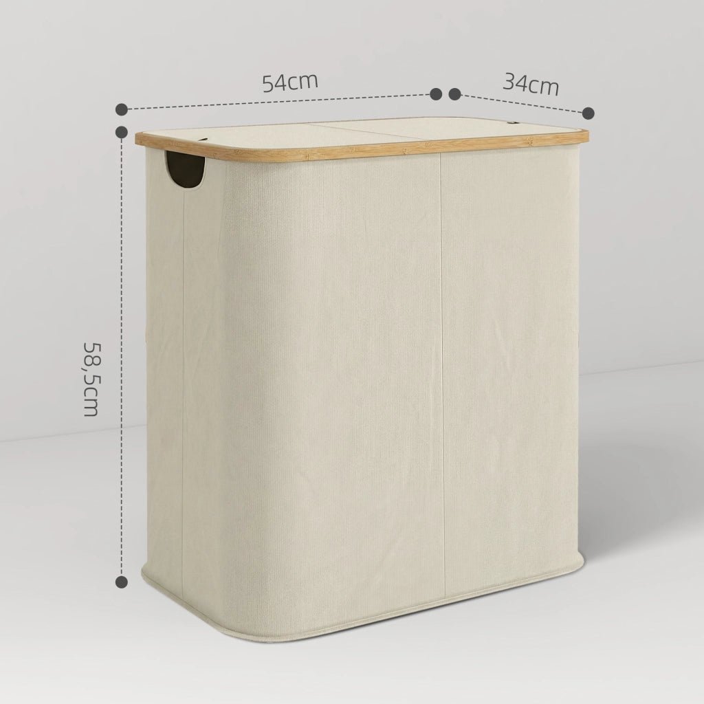 Cestino per bucato pieghevole 80L ¨C Minimal ¨C beige