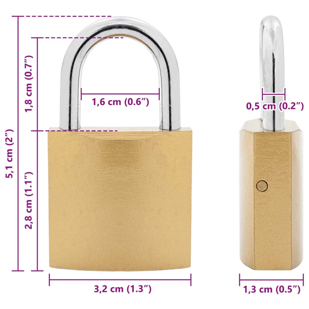 U Lock con Chiavi 2 pcs Ottone Ferro 42021906