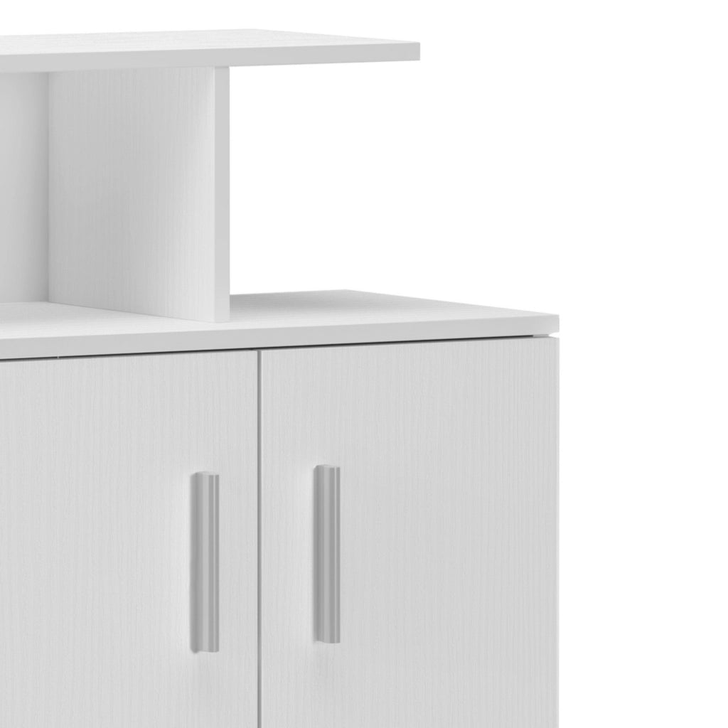 Scarpiera effetto legno finitura larice bianco cm. H.140xL.90xP.34,5