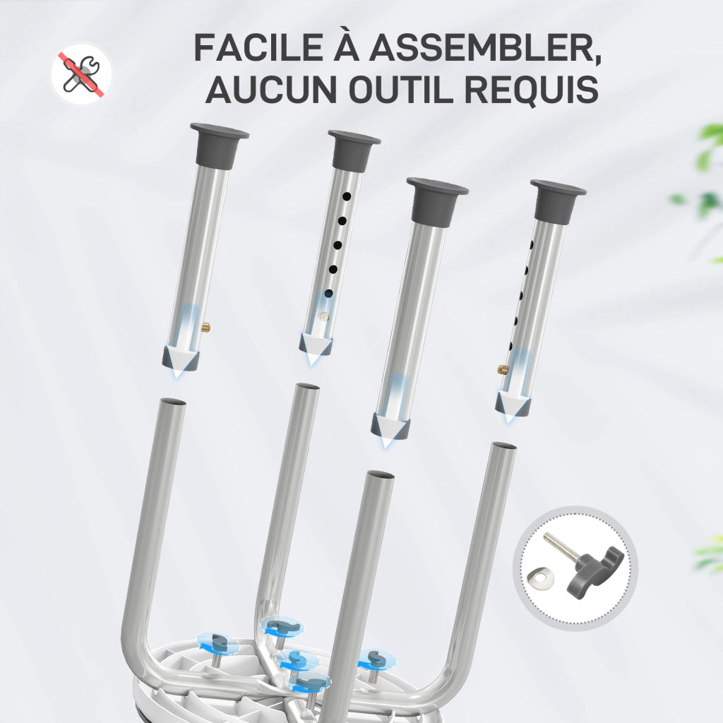 Sgabello doccia girevole 360¡ã ¨C Xylo ¨C alluminio antiscivolo regolabile