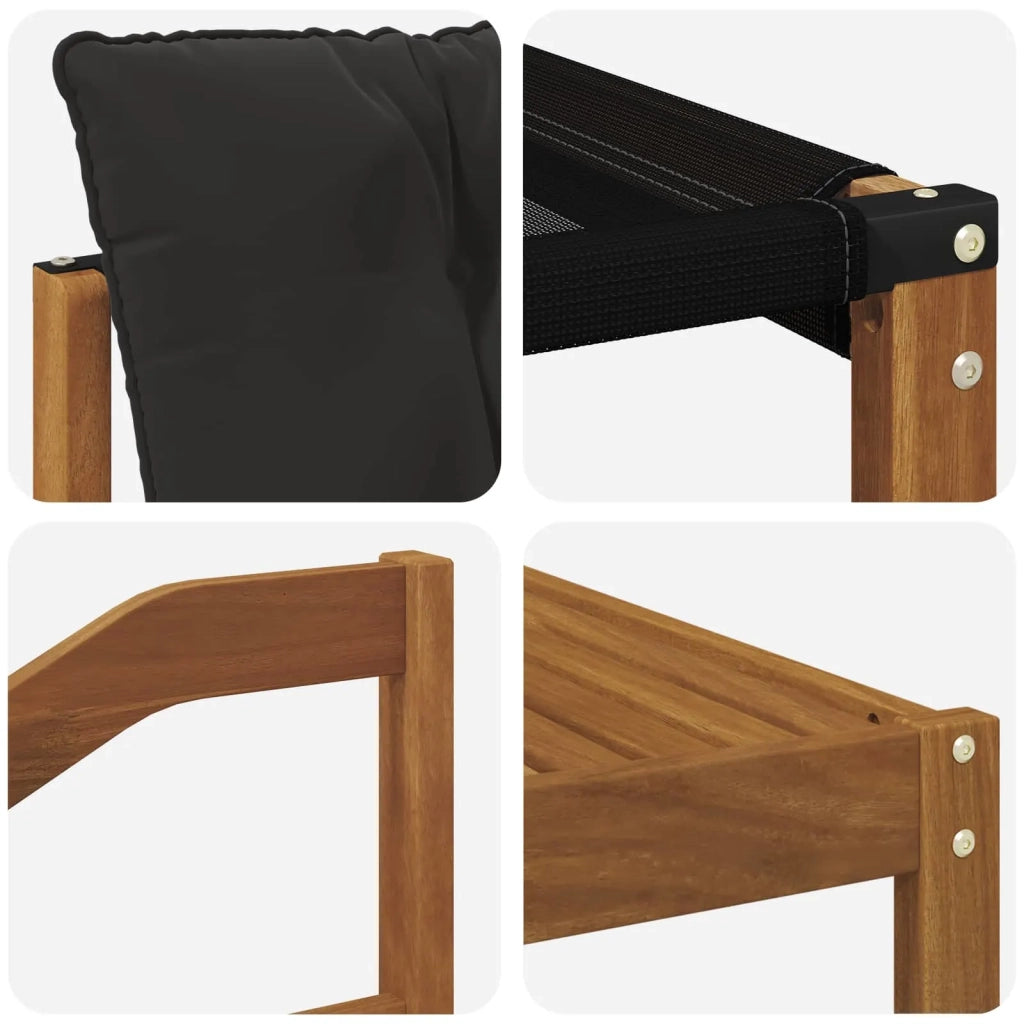 Set di divani da esterno con cuscino 5 pcs Naturale e Nero 3369179