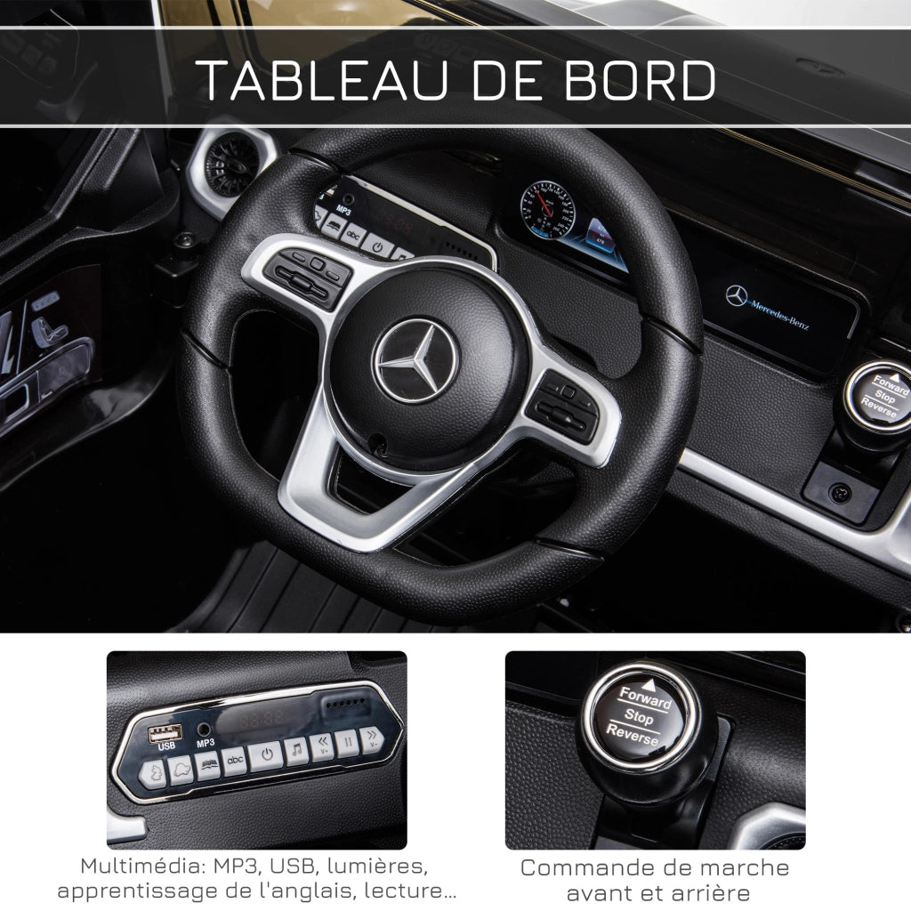 Auto elettrica per bambini Mercedes 12V con telecomando ¨C Xylo ¨C nero