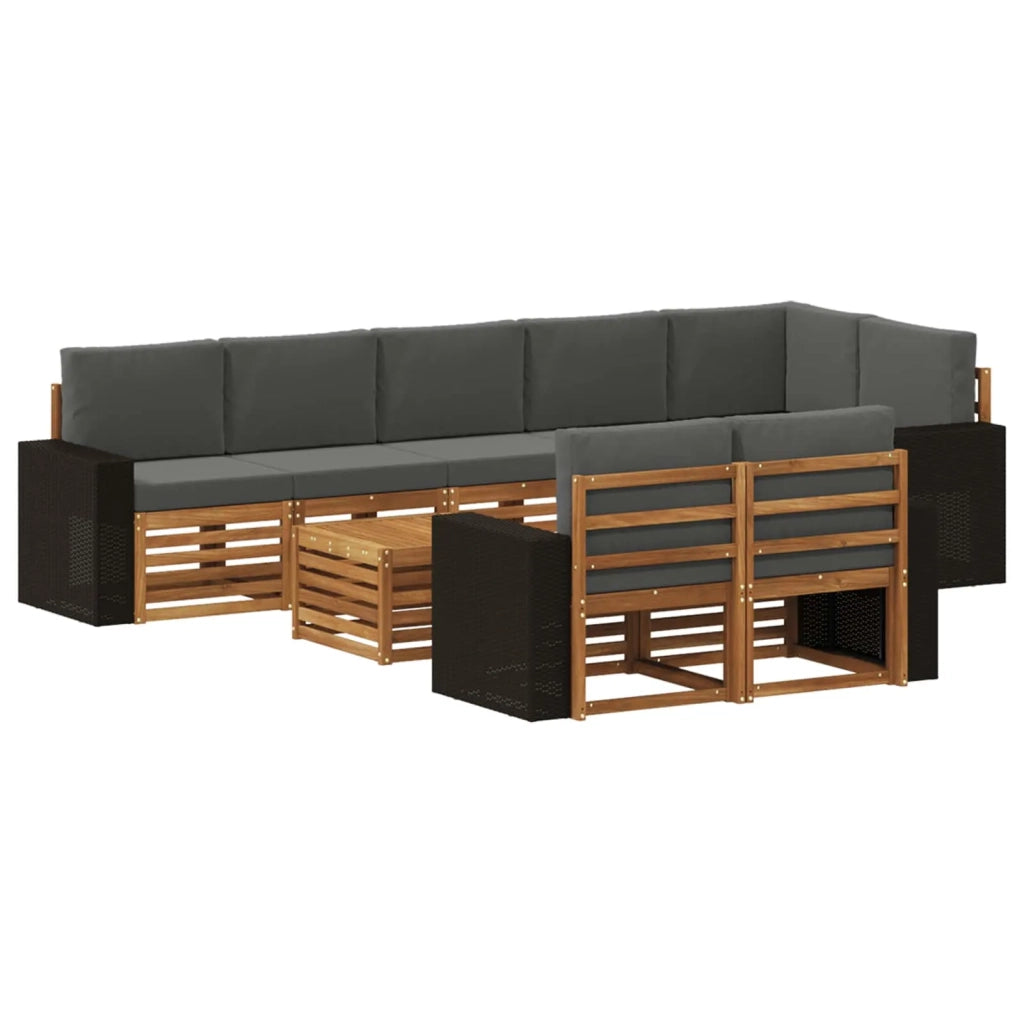 Set divani Legno di Acacia Massello 3384543