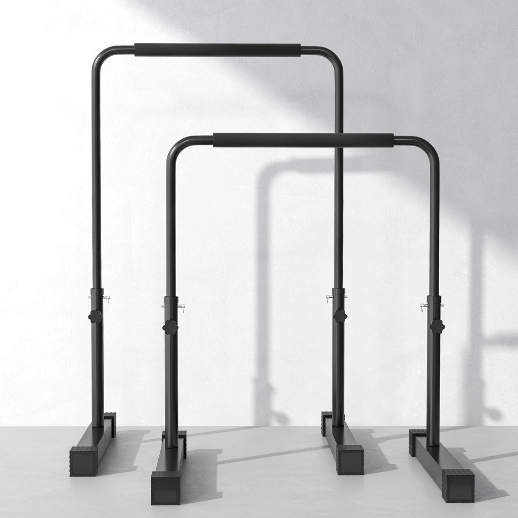 Set Barre per Dip Regolabile ¨C zephmum ¨C 4 Altezze, Acciaio, Nero, 70x50x80-105 cm