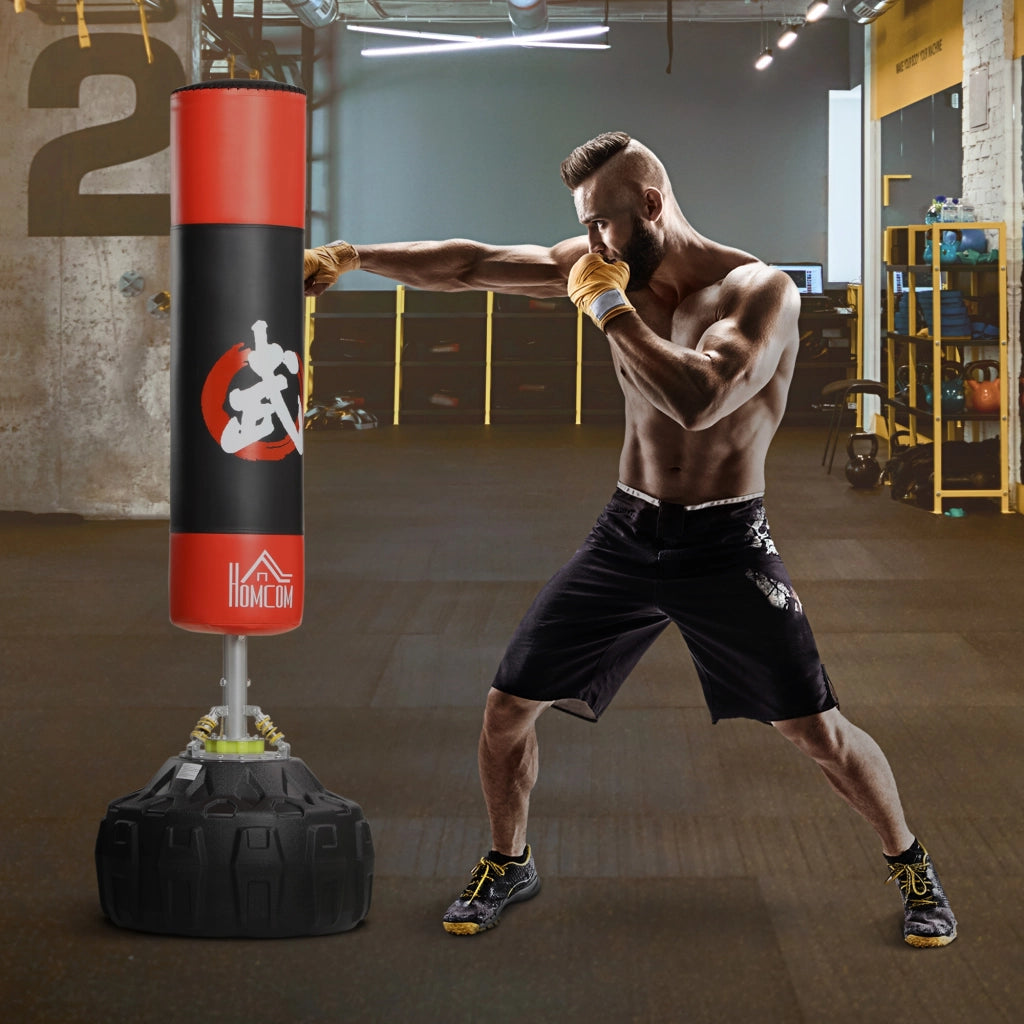 Sacco da Boxe da Terra ¨C Minimal ¨C Nero e Rosso, 180 cm