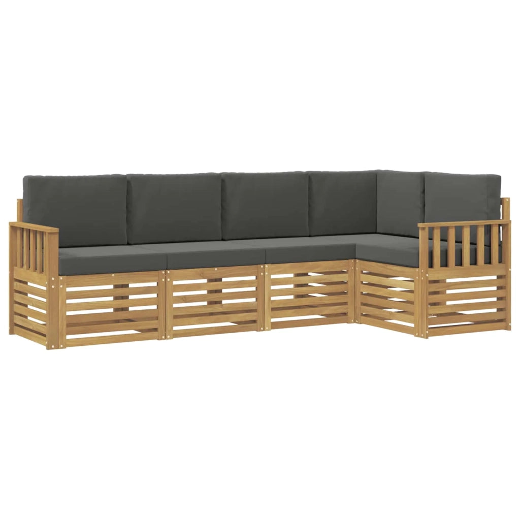 Set di divani da esterno 5 pcs Bianco e Antracite 3391827