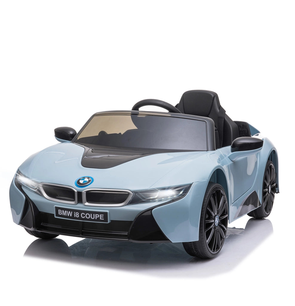 Auto Elettrica Bambini BMW I8 ¨C zephmum ¨C Blu, Telecomando, Porte Aprire, 115x72.5x46 cm