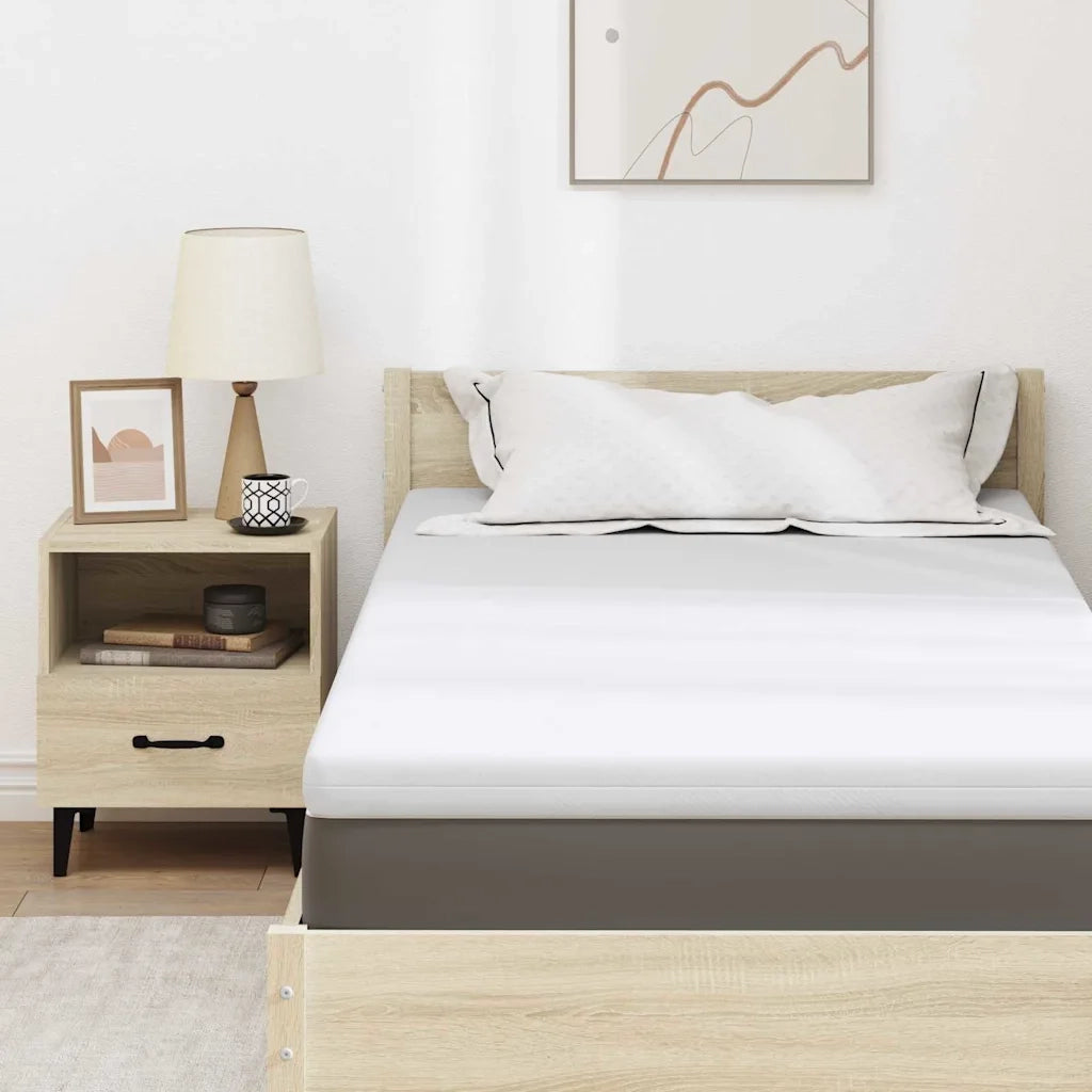 Topper per materasso Bianco 90 x 190 cm Tessuto Jacquard CFW2956709