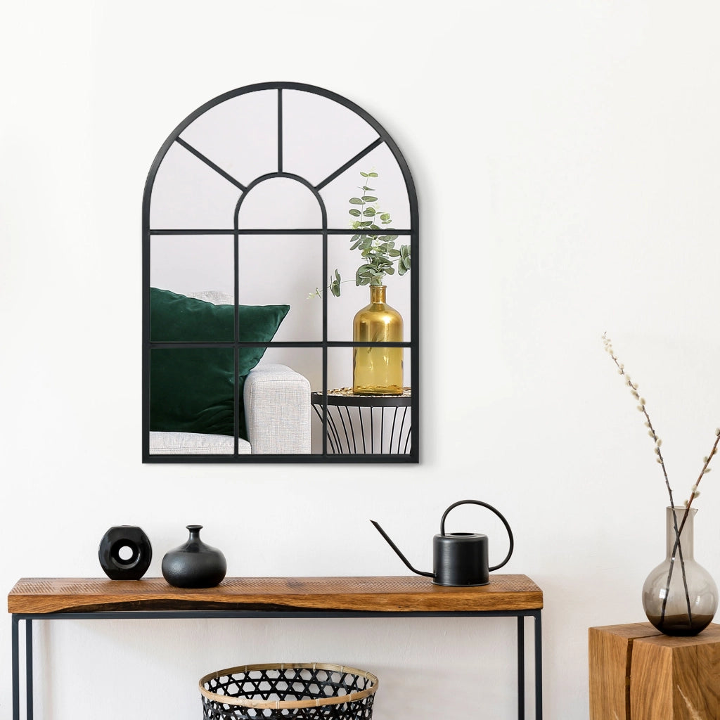 Specchio a Parete Arco ¨C Xylo ¨C Metallo Nero 70x50 cm