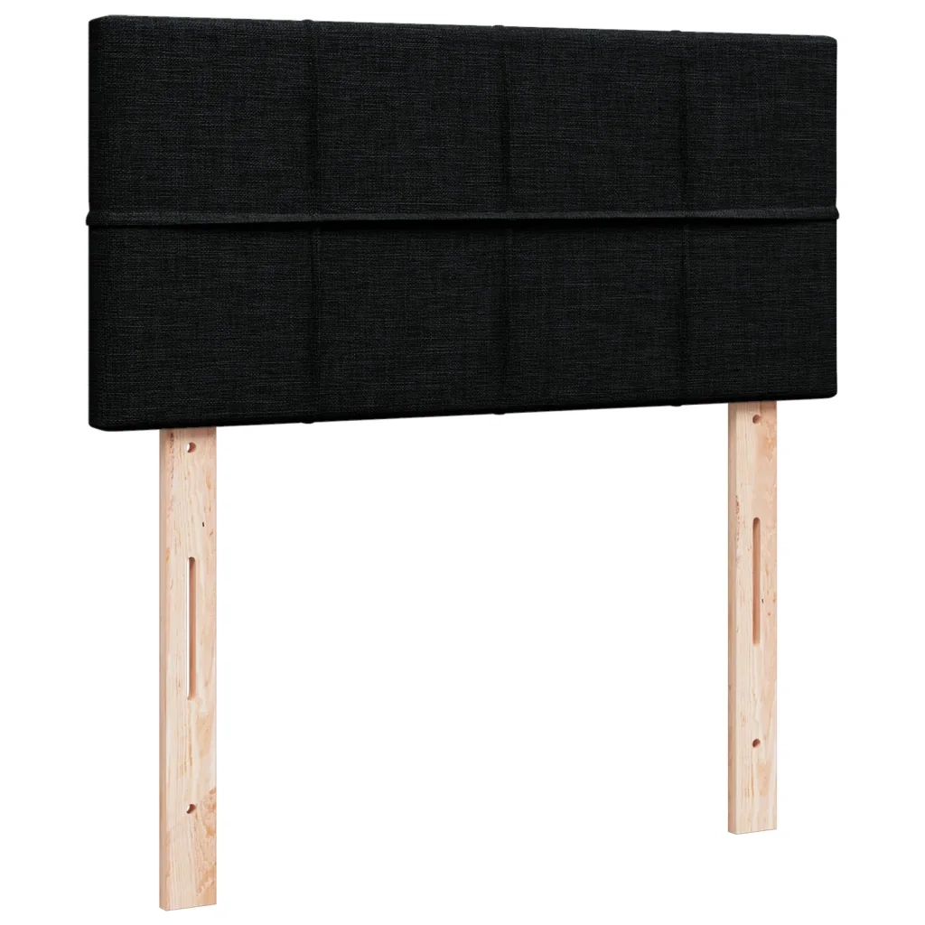 Giroletto a Molle con Materasso Nero 90x190 cm in Tessuto 3288045