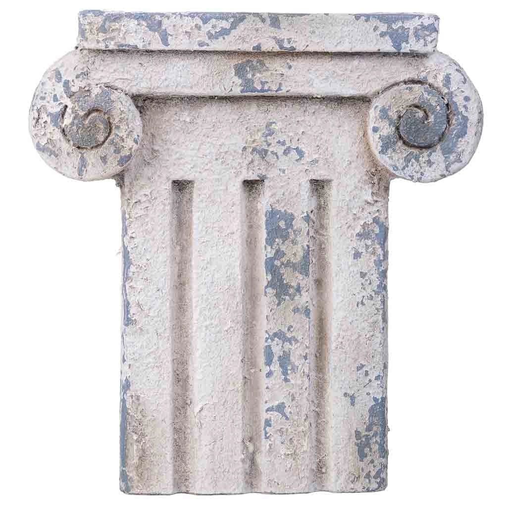 Colonna decorativa color pietra, cm 37x29x39h