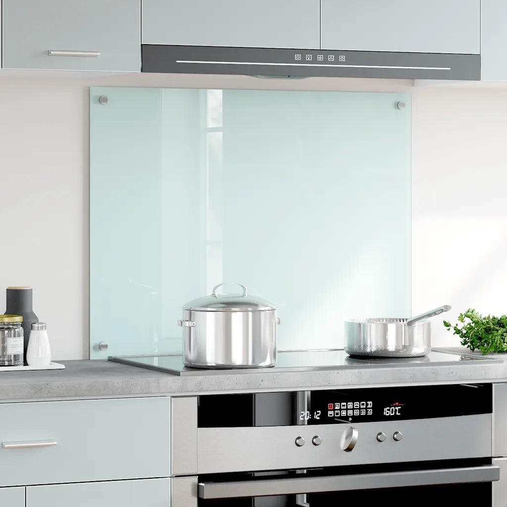 Paraschizzi per Cucina Color Latte 80x60 cm in Vetro Temperato 249456