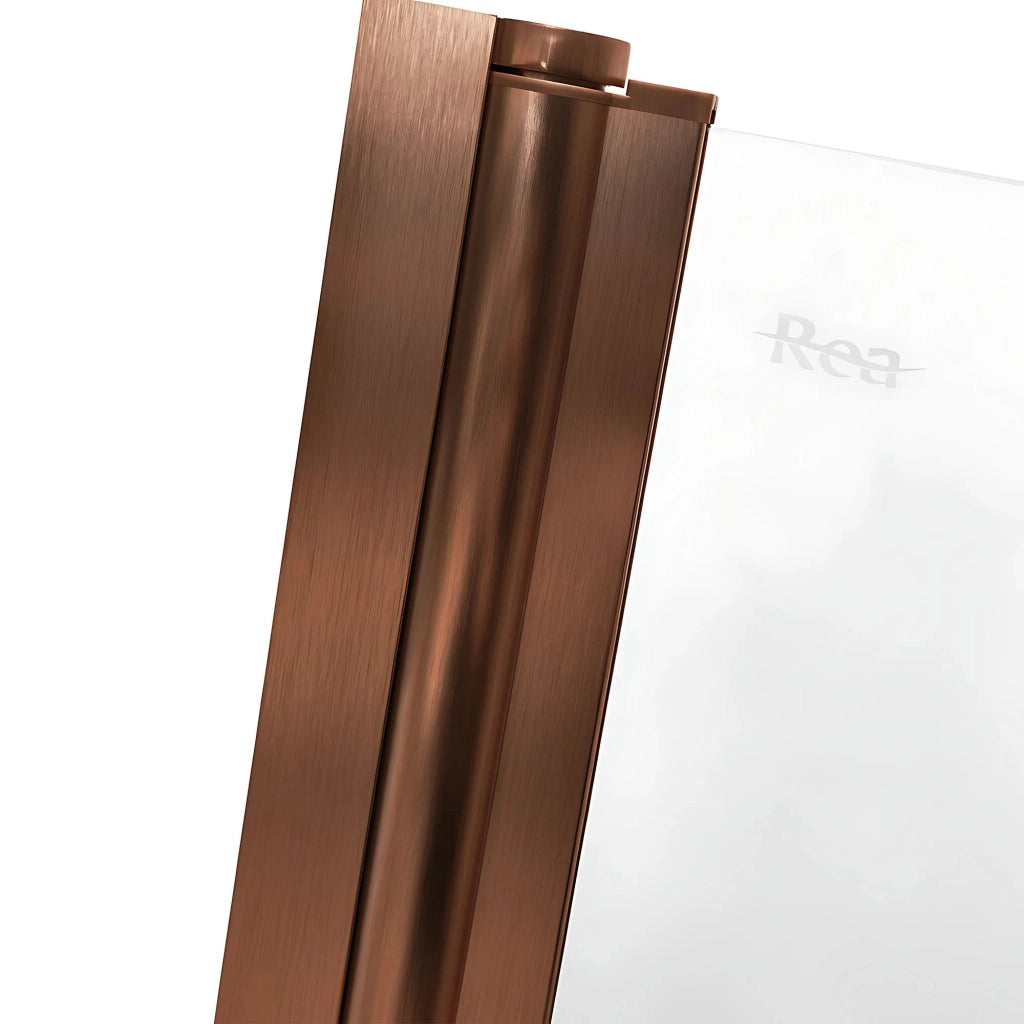 Schermo Vasca Pieghevole Rea Agat-3 120 Brush Copper