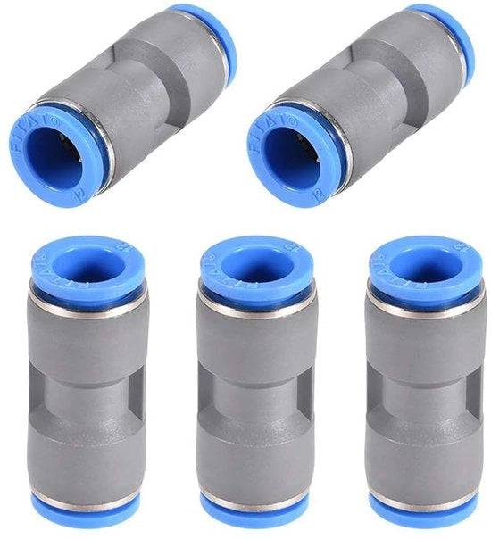 Connettore a espansione - 8mm - Fitting in plastica per compressore d'aria/sistema di vuoto - 5 pezzi - Resistente agli urti