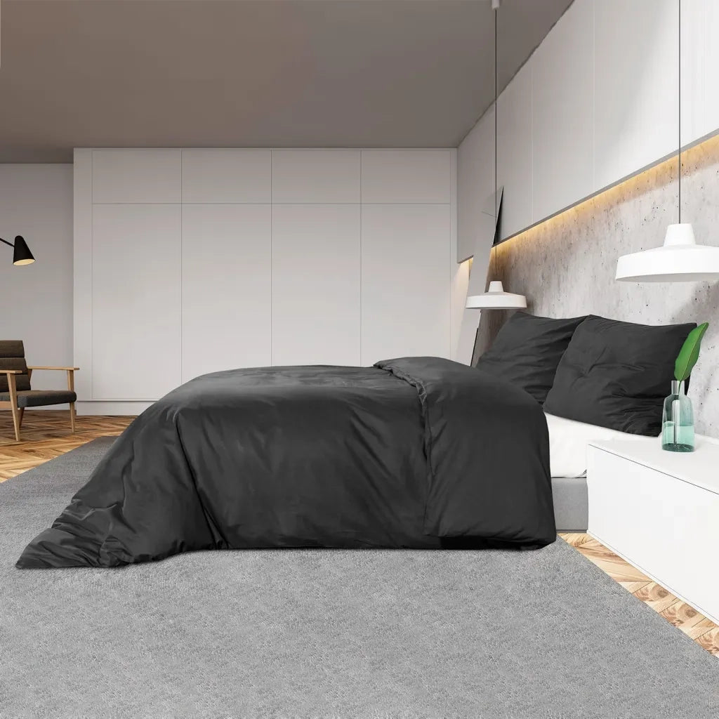 Set Copripiumino Nero 140x200 cm in Cotone 136110