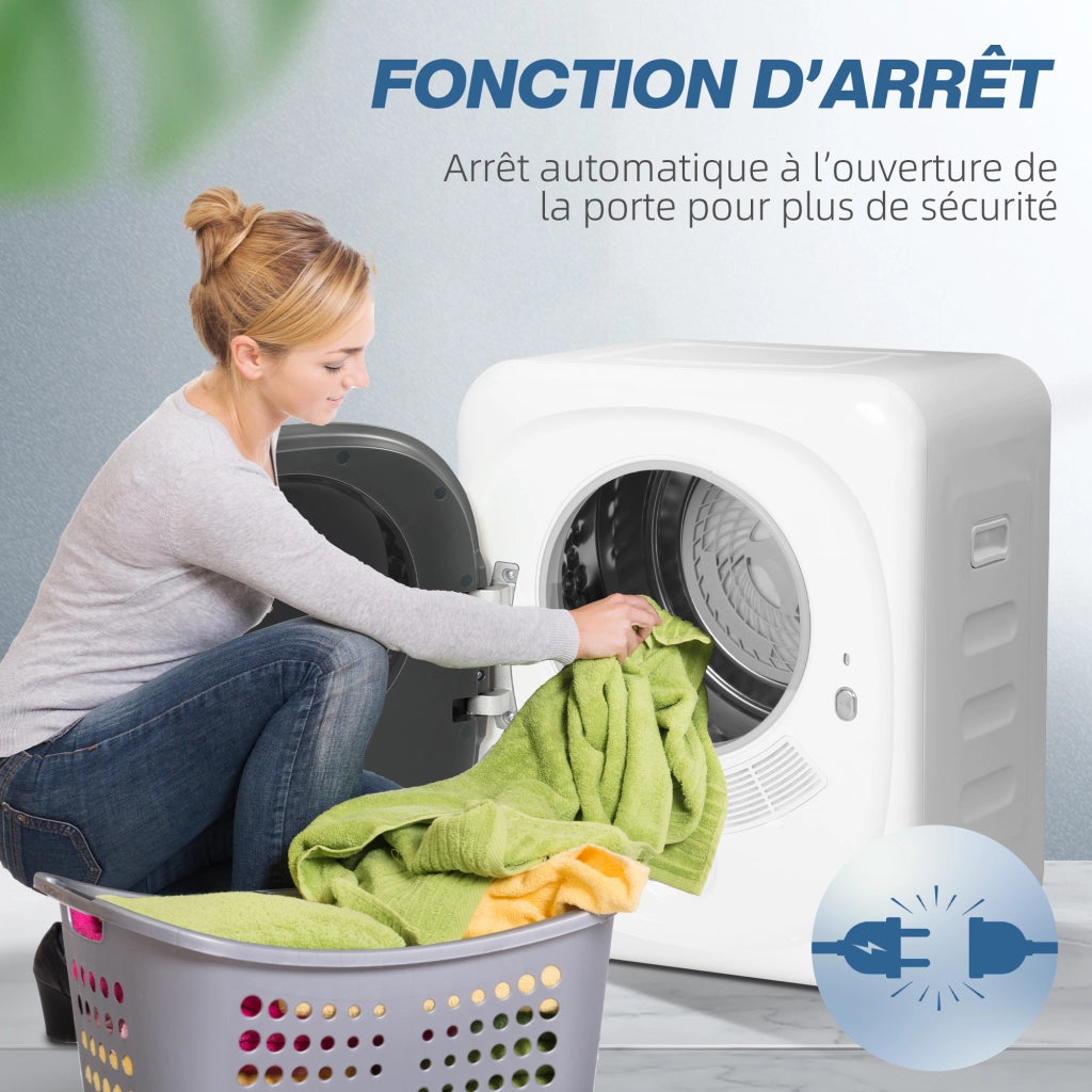 Asciugatrice portatile 4 kg ¨C Xylo ¨C 800W 5 modalit¨¤ timer bianco